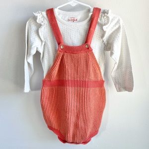 Orange Knit Romper Outfit